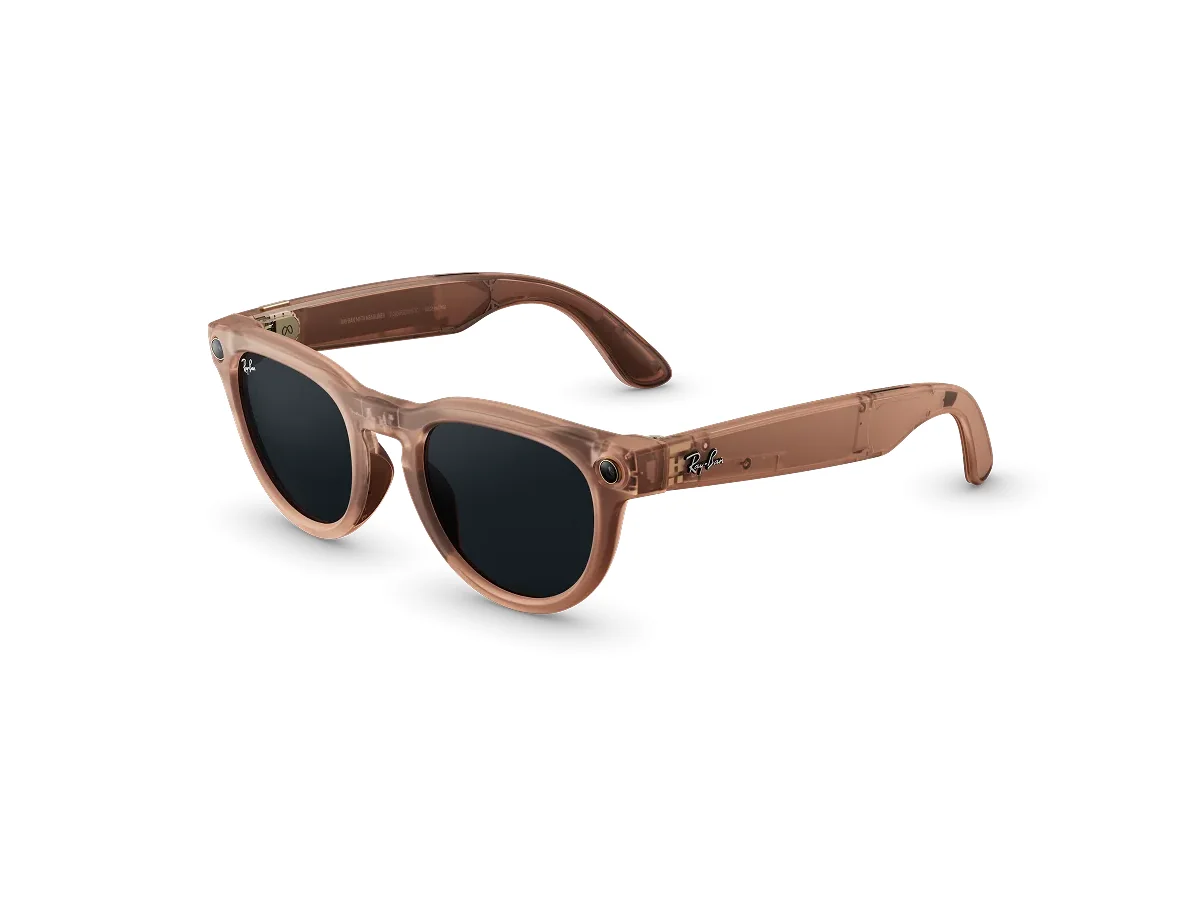 Ray-Ban Meta Headliner (Gen 2) — Matte Transparent Peach, Transitions Grey