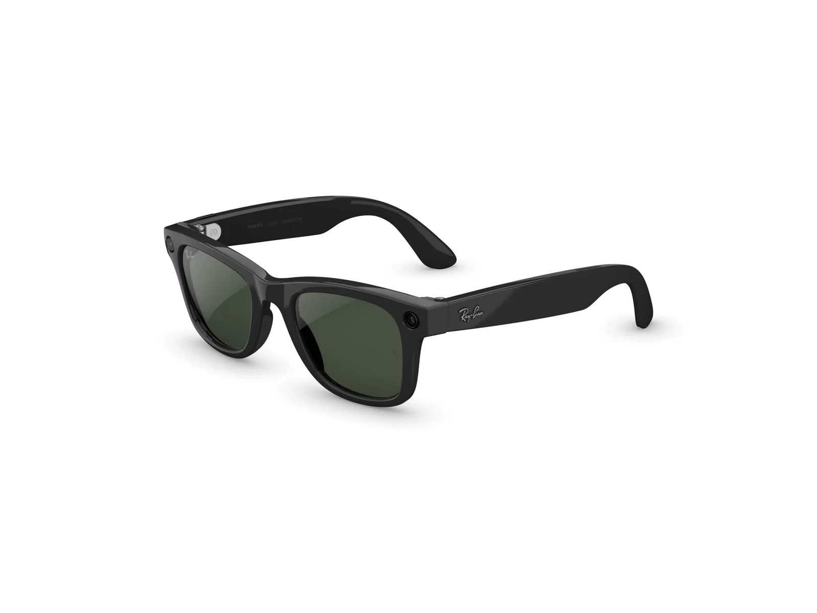 Ray-Ban Meta Wayfarer Large — Shiny Black, Transitions Graphite Green