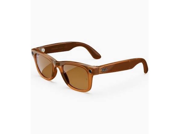 Ray-Ban Meta Wayfarer Large — Shiny Caramel, Polarized Brown