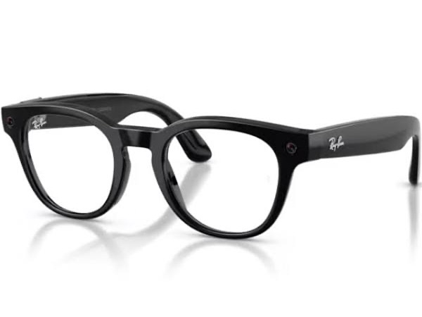 Ray-Ban Meta Headliner Low Bridge Fit — Shiny Black, Clear/Sapphire Transitions