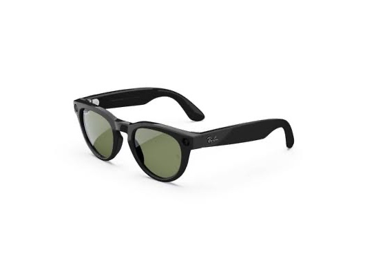Ray-Ban Meta Headliner Low Bridge Fit — Shiny Black, G-15 Green