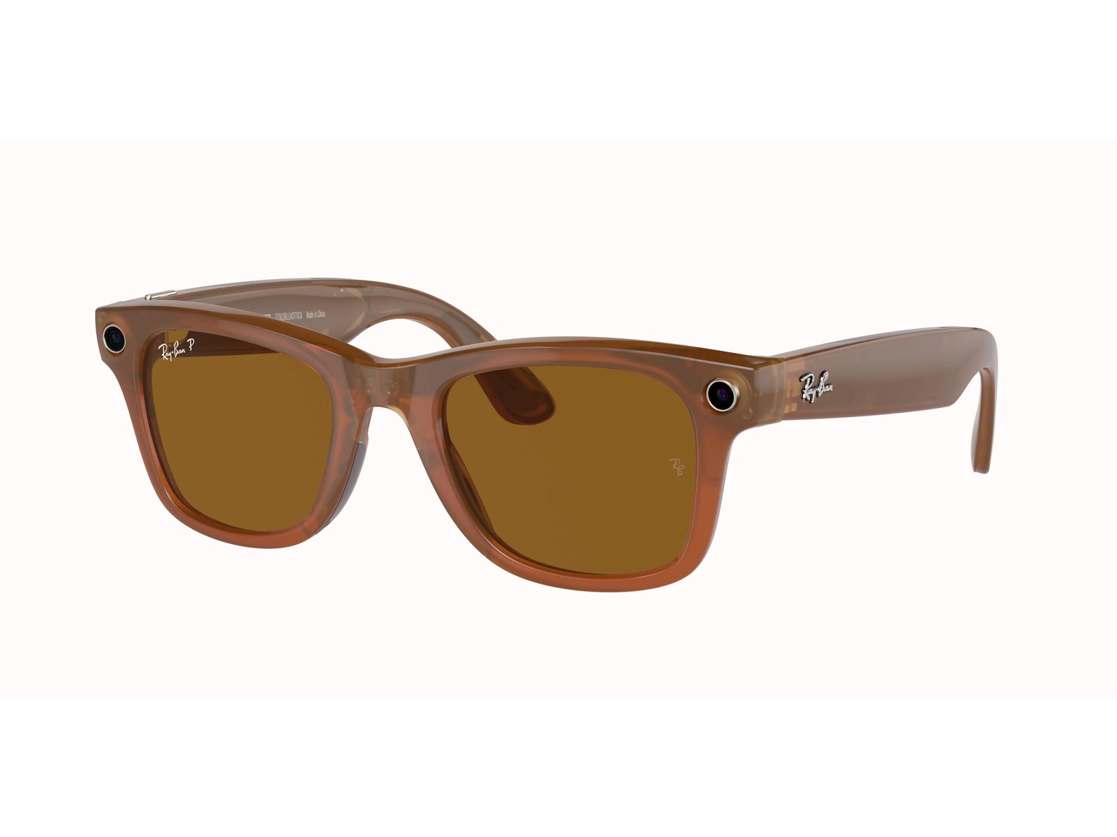 Ray-Ban Meta Wayfarer — Shiny Caramel, Polarized Brown