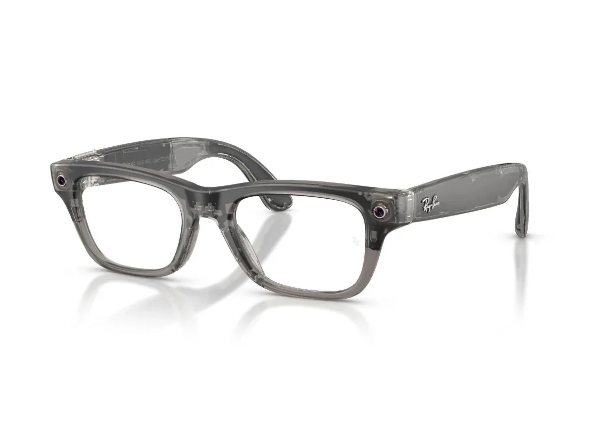 Meta Blayzer Large — Matte Transparent Ice Grey, Demo Lens