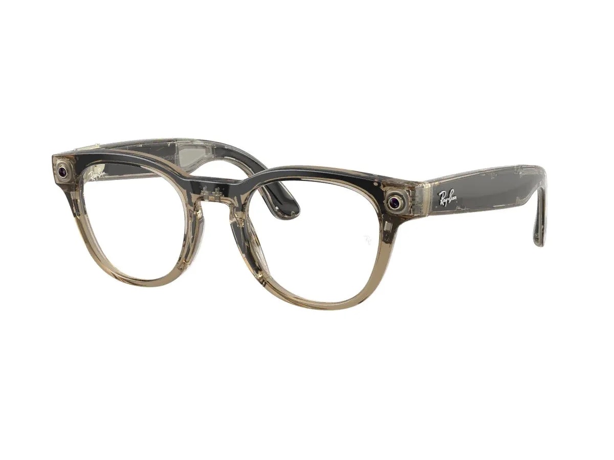 Meta Scriber — Shiny Transparent Stone Beige, Demo Lens
