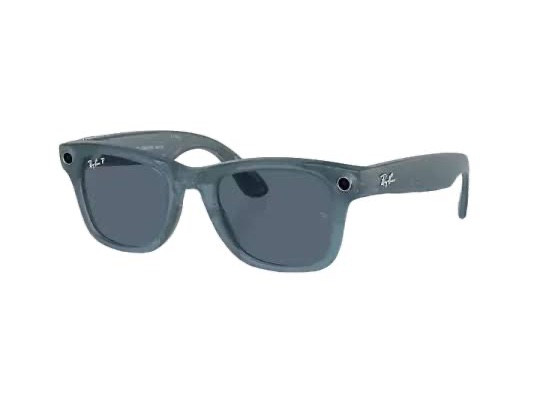 Ray-Ban Meta Wayfarer — Matte Jeans, Polarized Blue