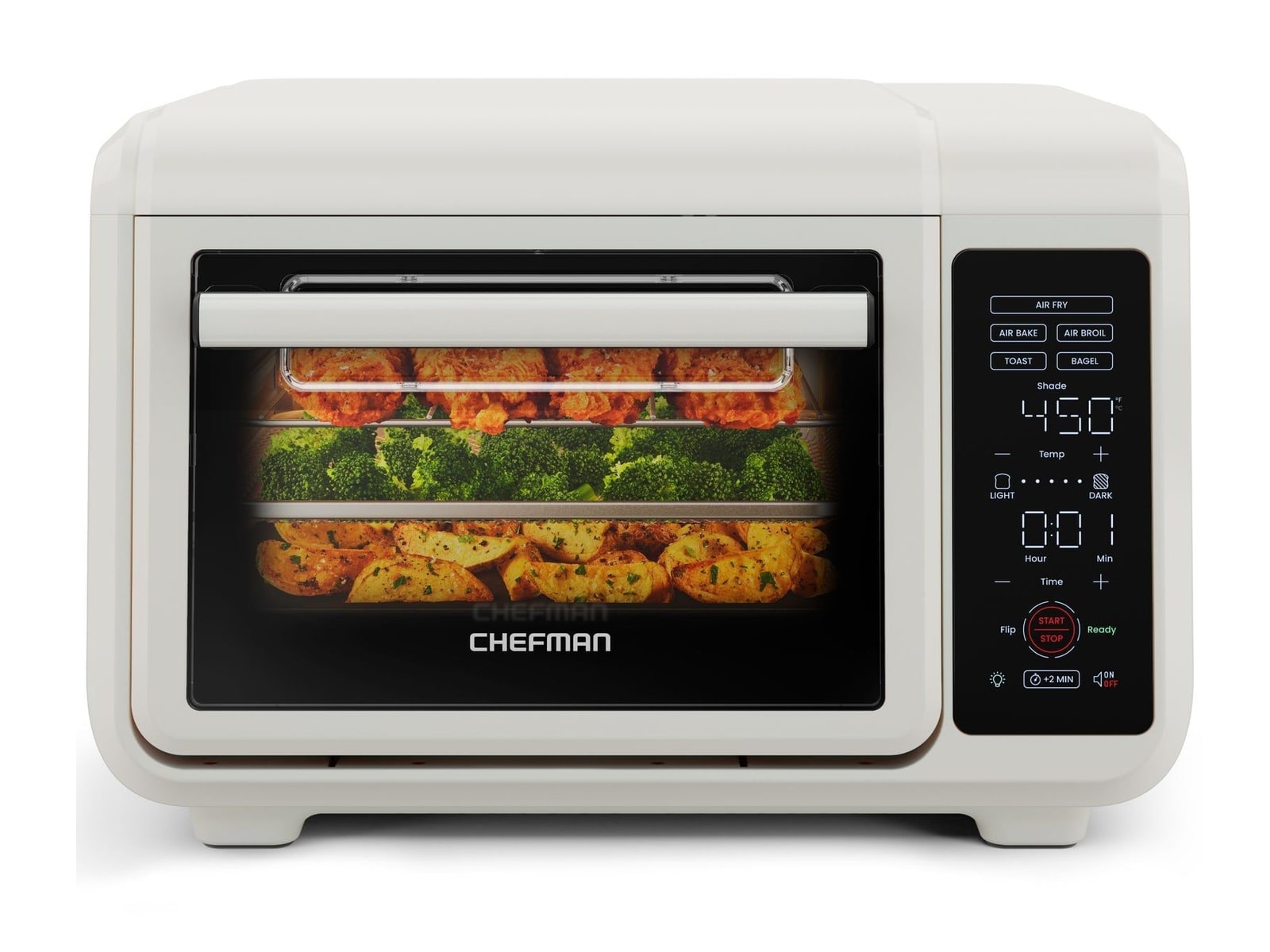 Chefman - EasyAir 15-Quart Toaster Oven Air Fryer White Toasters & Ovens
