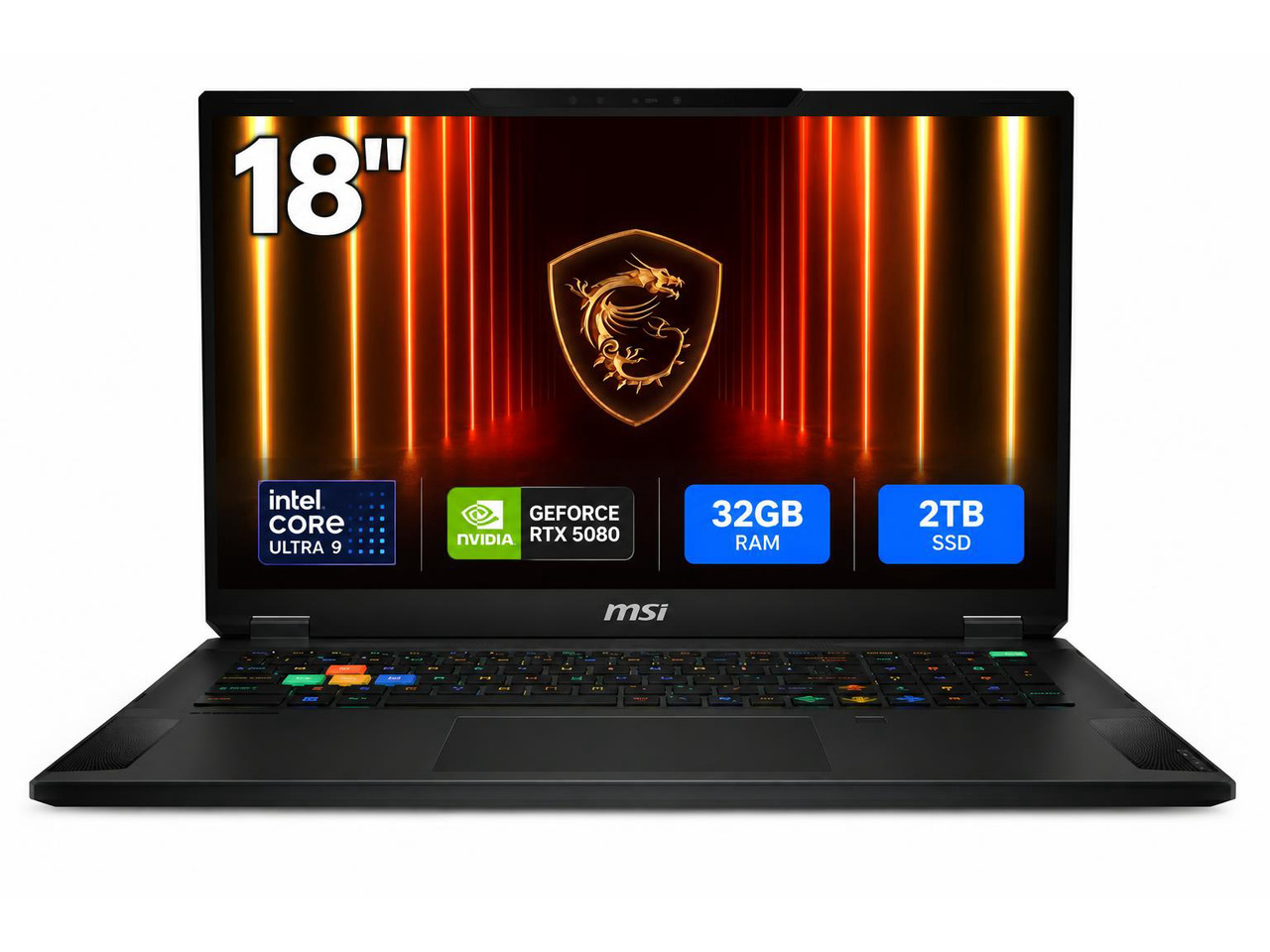 MSI - Stealth 18 HX AI 18" - Intel Core Ultra 9 275HX chip - 32GB Memory - 2TB SSD - Black