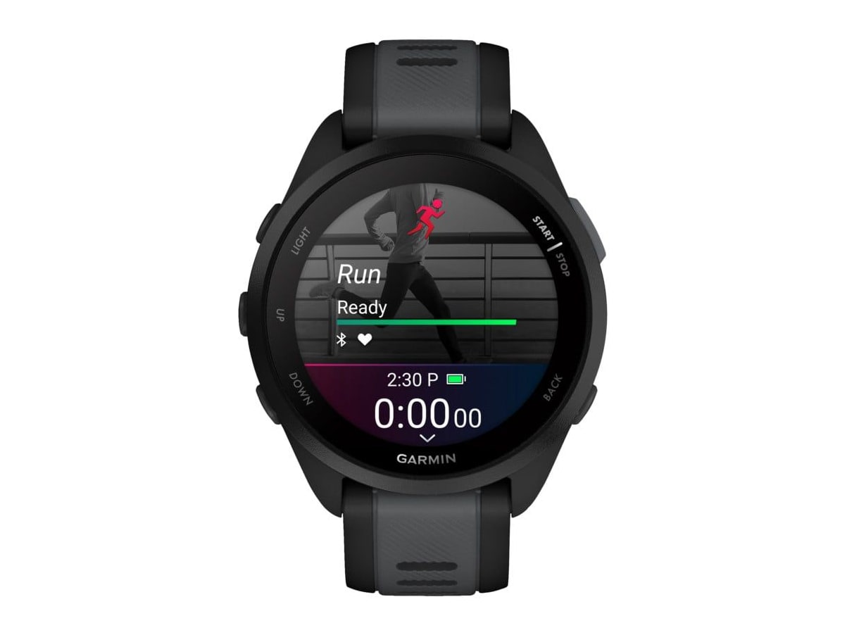 Garmin - Forerunner 165 Smart Watches - Black/Slate Gray