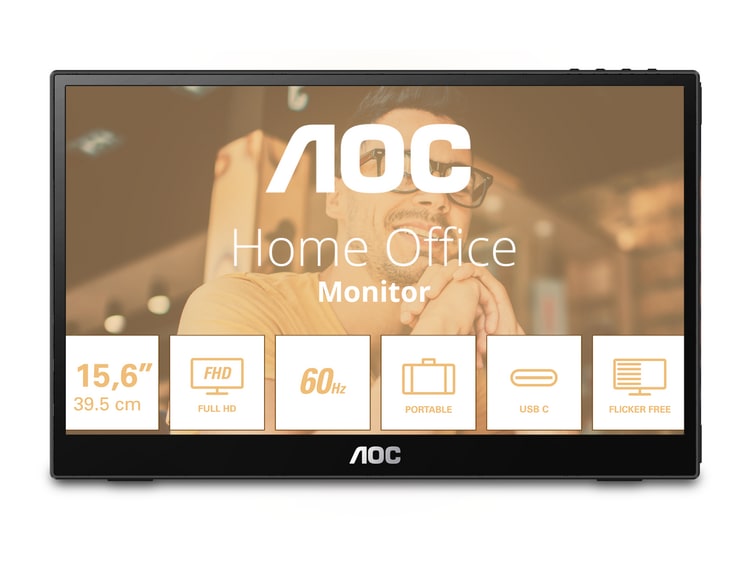 AOC - 15.6" 16T3EA Full HD 60Hz Portable Monitors (EU)