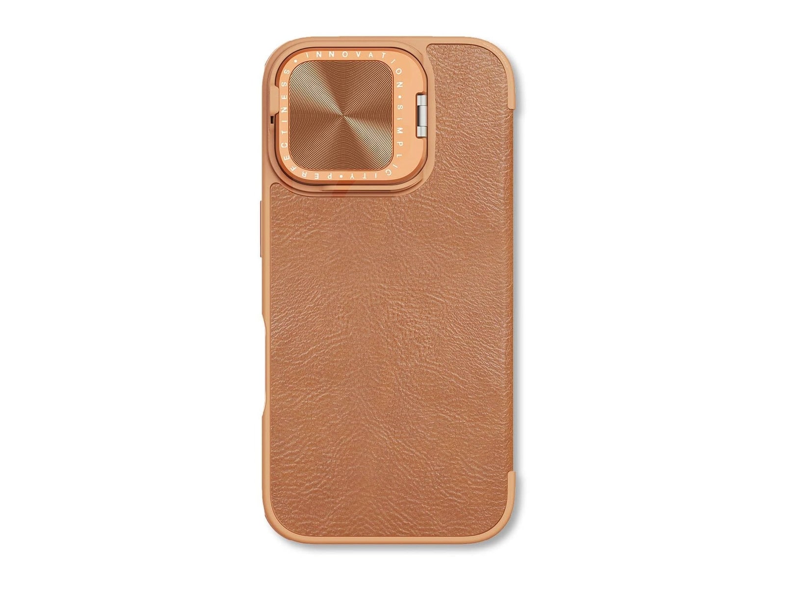 Nillkin - Qin CamProp Leather Case - iPhone 16 - Brown