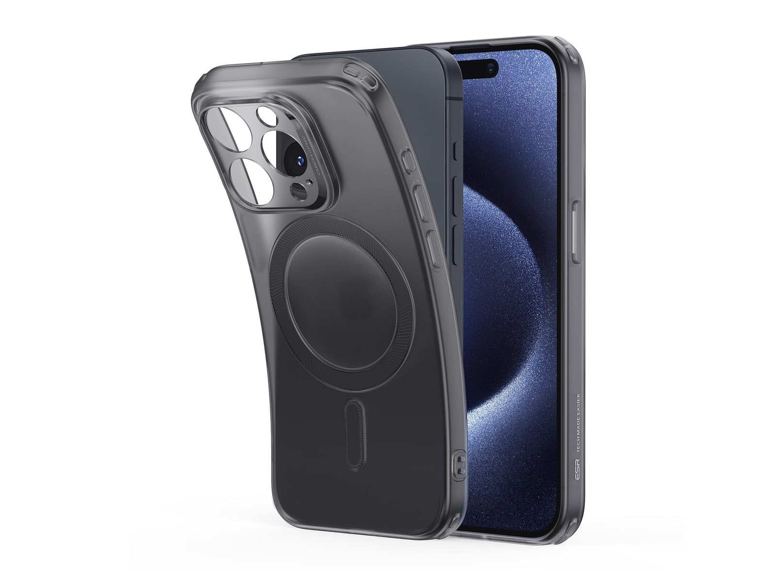 ESR - Zero Clear Case (HaloLock) - iPhone 15 Pro Max - Frosted Black