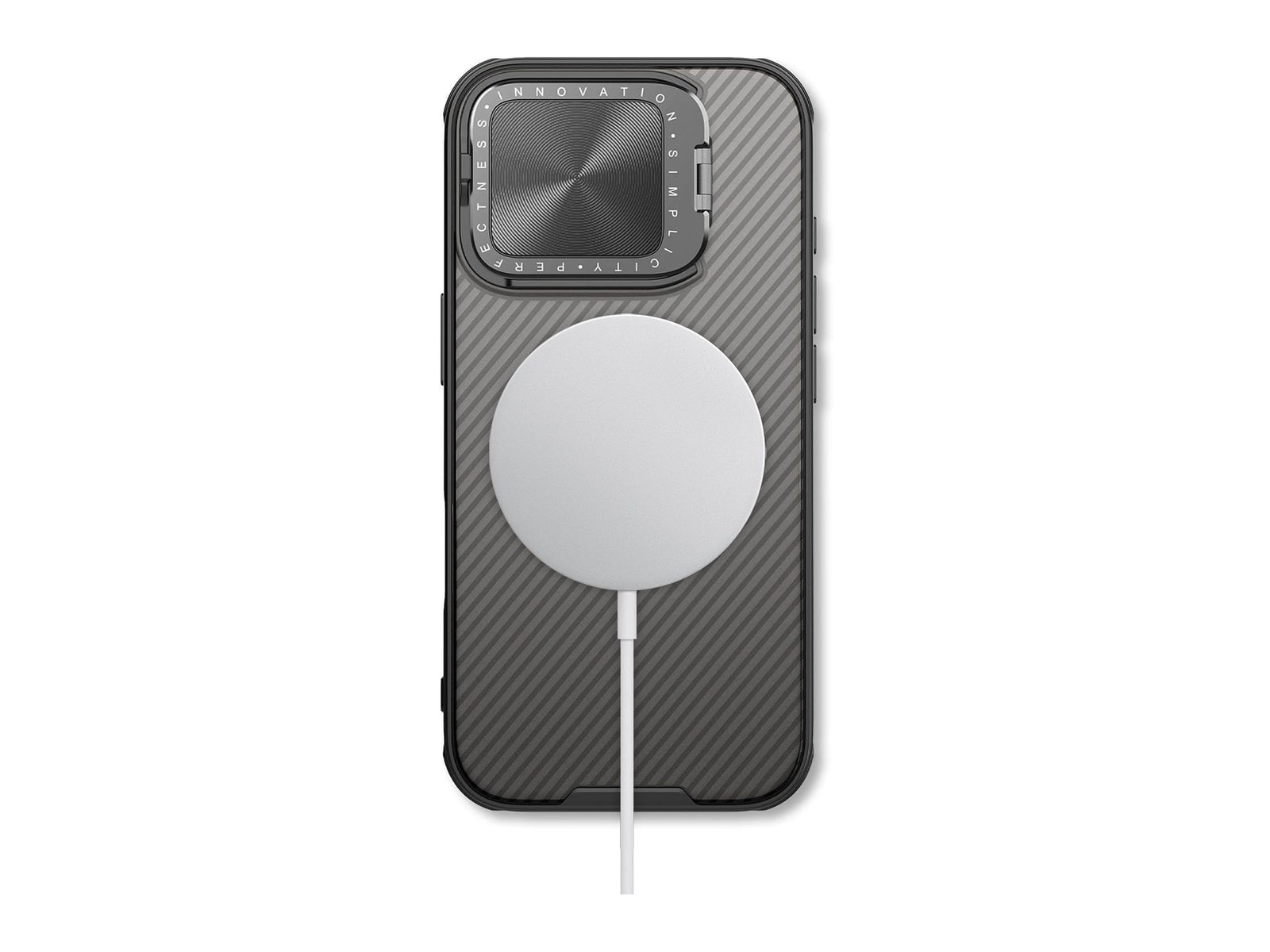 Nillkin - MagSafe Compatible CamShield CamProp Case - iPhone 16 Pro - Transparent Black