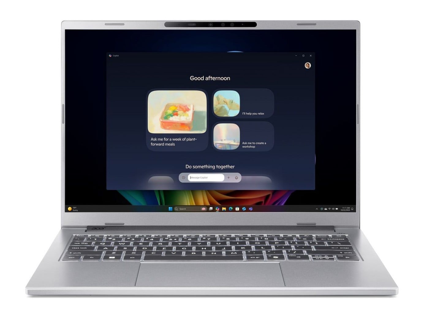 Acer - Aspire 14 AI A14-61M 14" - AMD Ryzen AI 5 330 chip - 16GB Memory - 1TB SSD - Silver