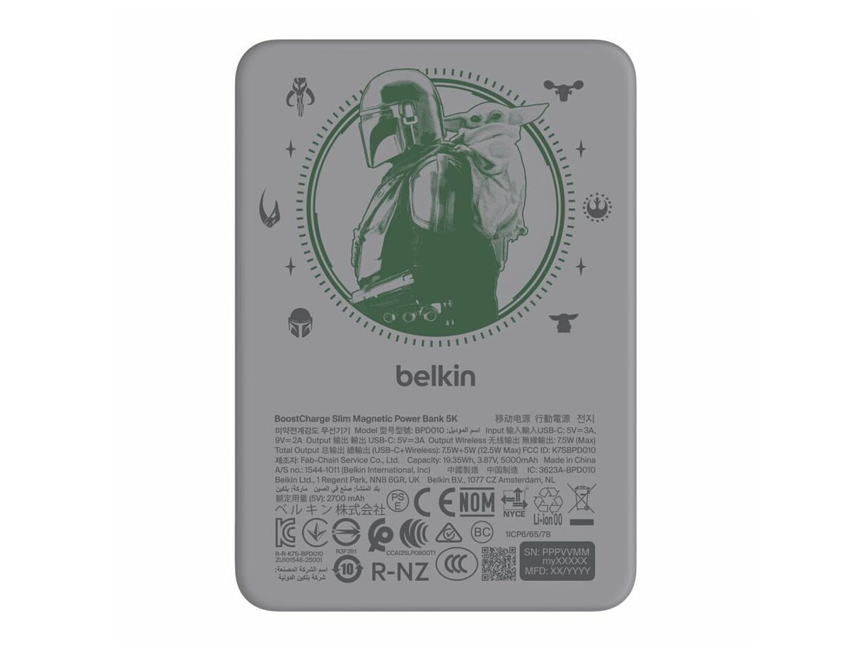 Belkin - BoostCharge Slim Magnetic Power Bank 5K Power Banks - The Mandalorian & Grogu