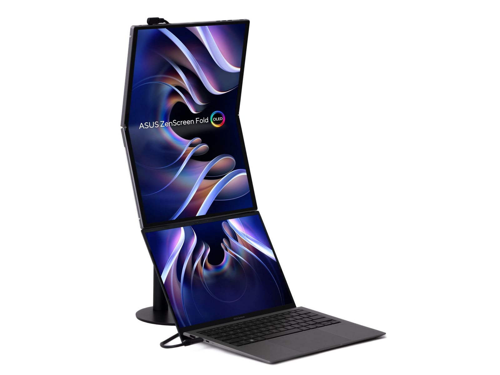 ASUS - 17.3" ZenScreen Fold OLED MQ17QH 2560x1920 60Hz Portable Monitors