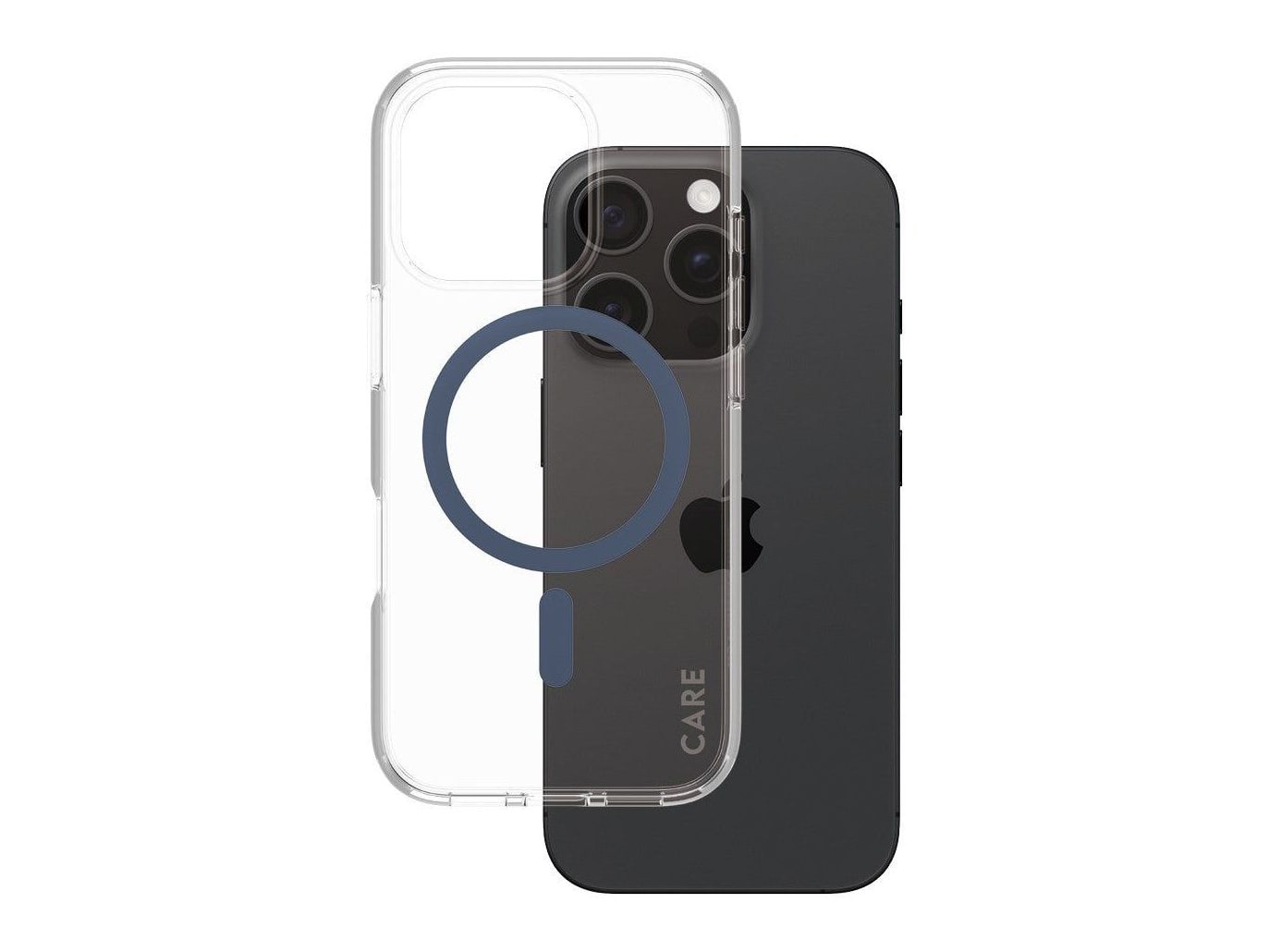PanzerGlass - CARE Urban Combat Case Transparent w. Blue MagSafe iPhone 16 Pro