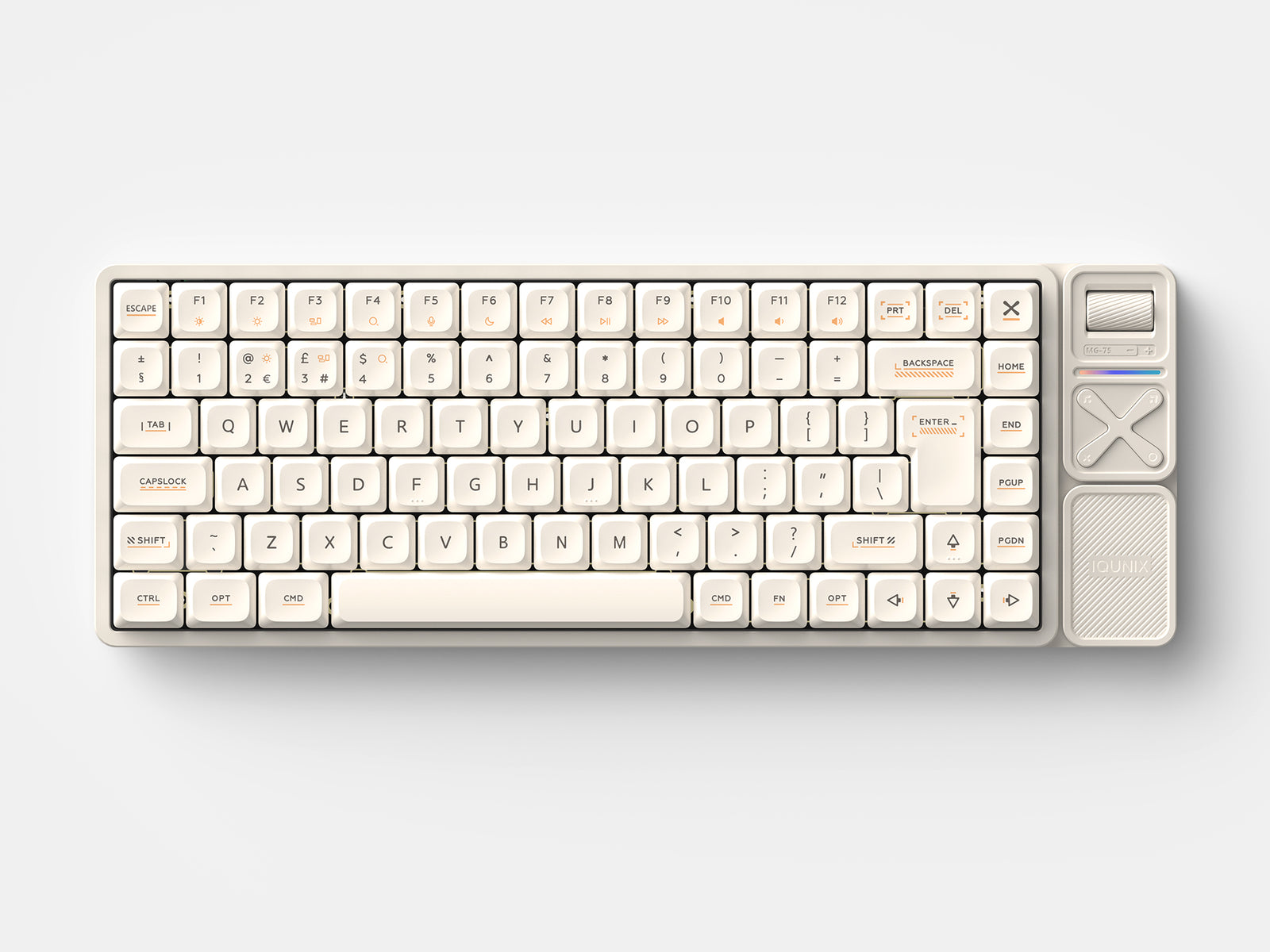 IQUNIX - Magi75 Pro ISO UK Wireless Keyboards - Ochre White