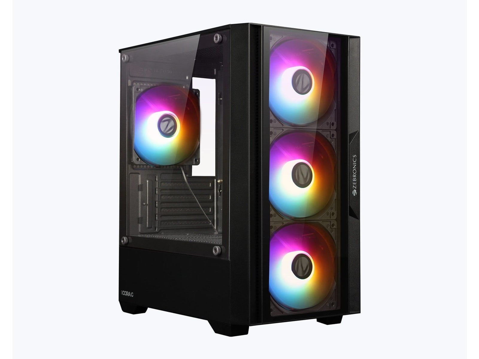 Zebronics - Zeb Cora G Black Computer Cases