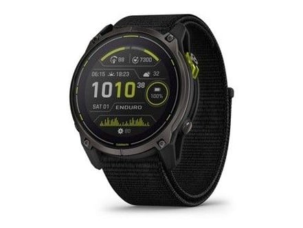 Garmin - Enduro 3 51 mm Solar Sapphire Carbon Gray DLC Titanium Smart Watches - Black