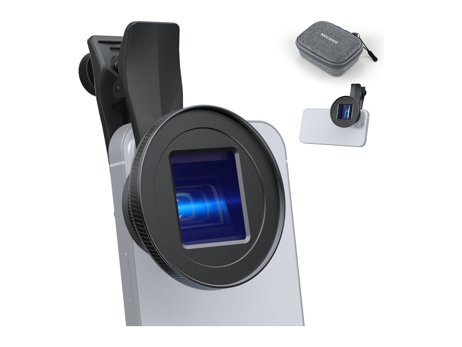 Neewer - LS-75 1.55X Blue Anamorphic Lens with 17mm Threaded Clip Camera Accessories