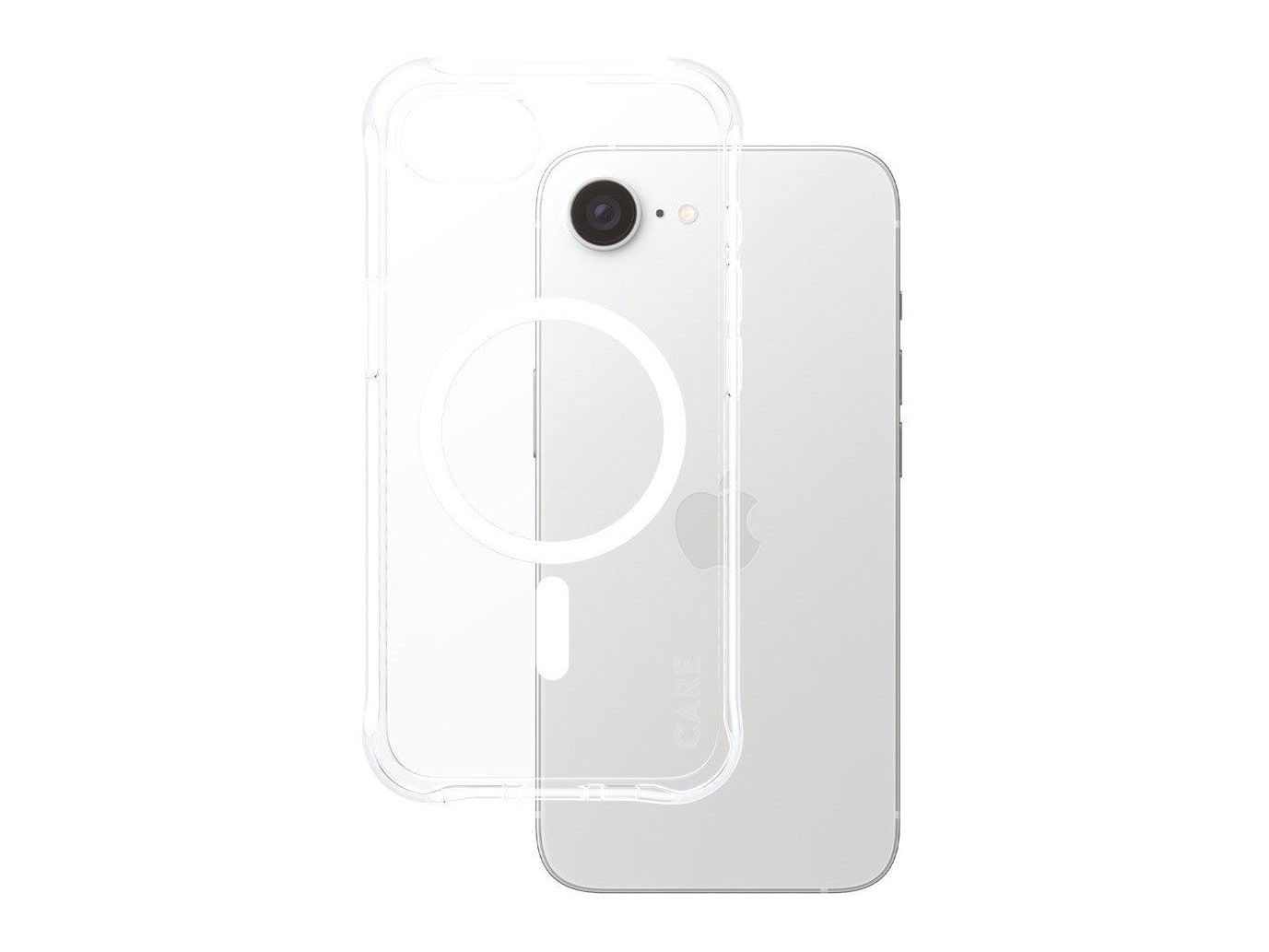 PanzerGlass - CARE Samba Case Transparent w. White Qi Compatible iPhone 17e