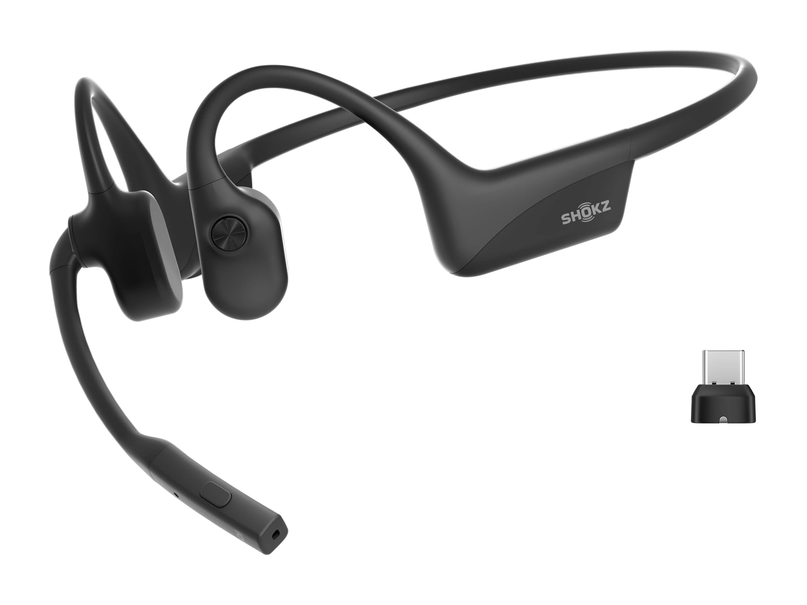 Shokz - OpenComm2 UC (USB-C Adapter) Bluetooth On-Ear Headphones - Black
