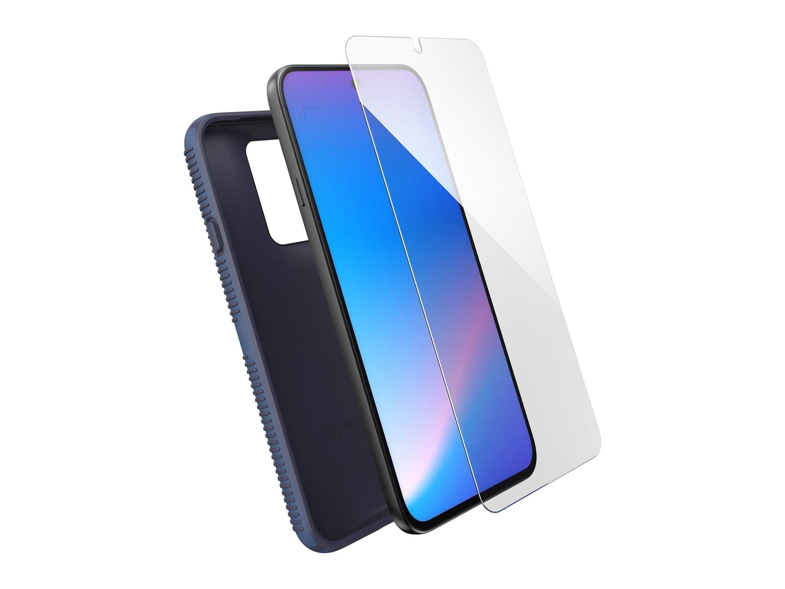 Speck - IMPACTHERO Grip + Tempered Glass - moto edge (2026) - Mystery Blue/Faded Denim