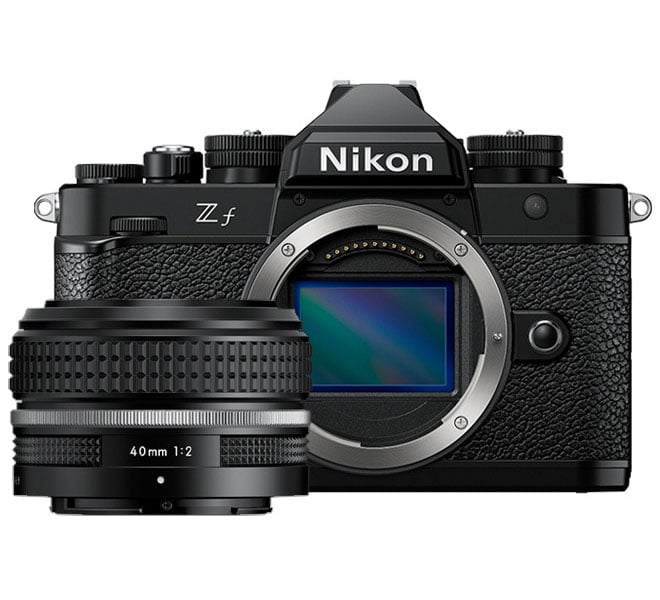 Nikon - Z f 24.5MP Mirrorless Cameras with 40mm f/2 (SE) Lens - Black