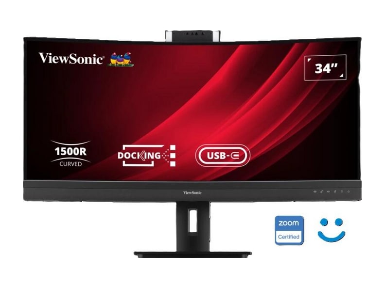ViewSonic - 34" VG3457CV UWQHD Ultrawide Monitors - Black