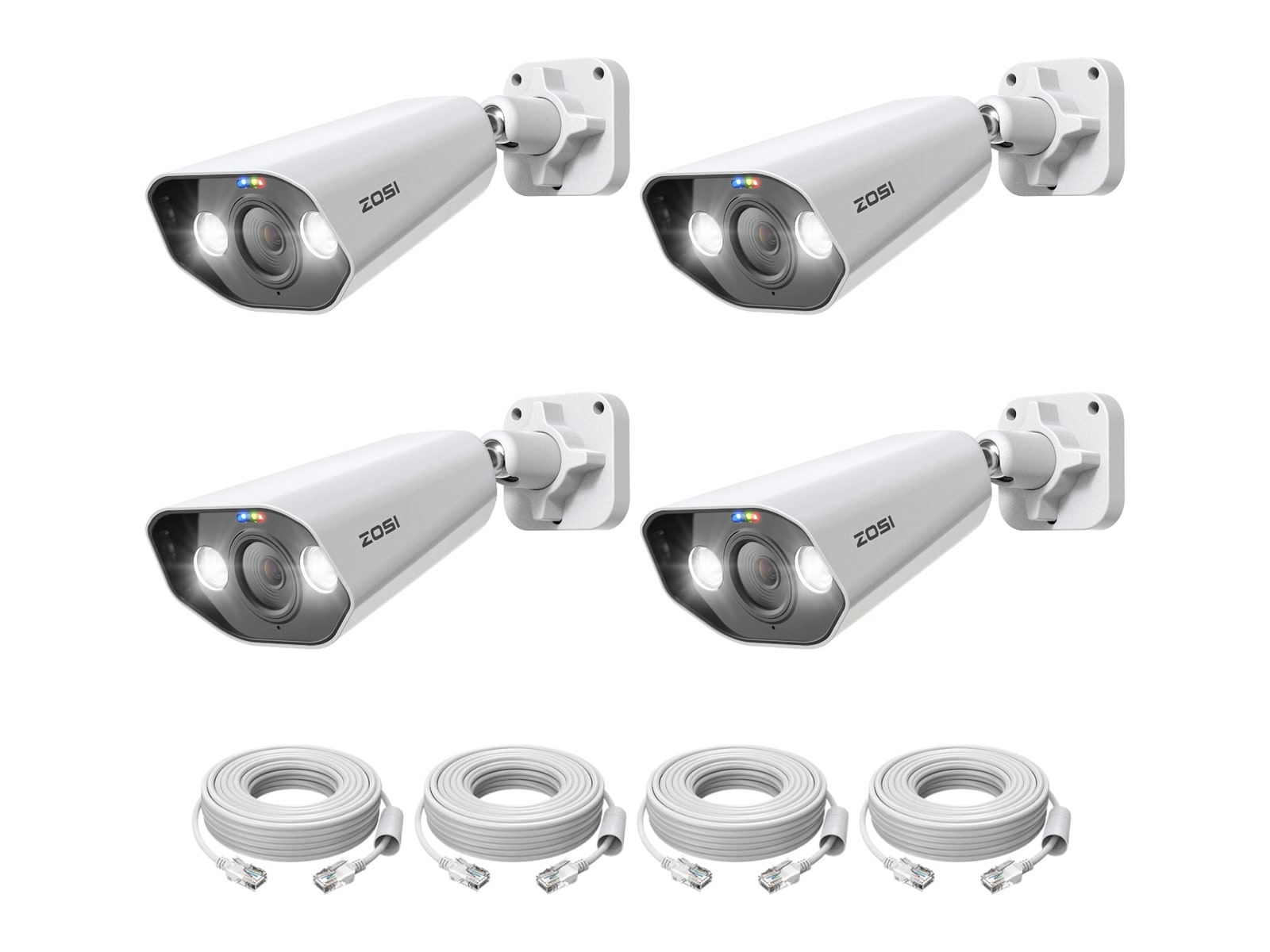 ZOSI - C182 4K PoE - 4-Camera Security Cameras