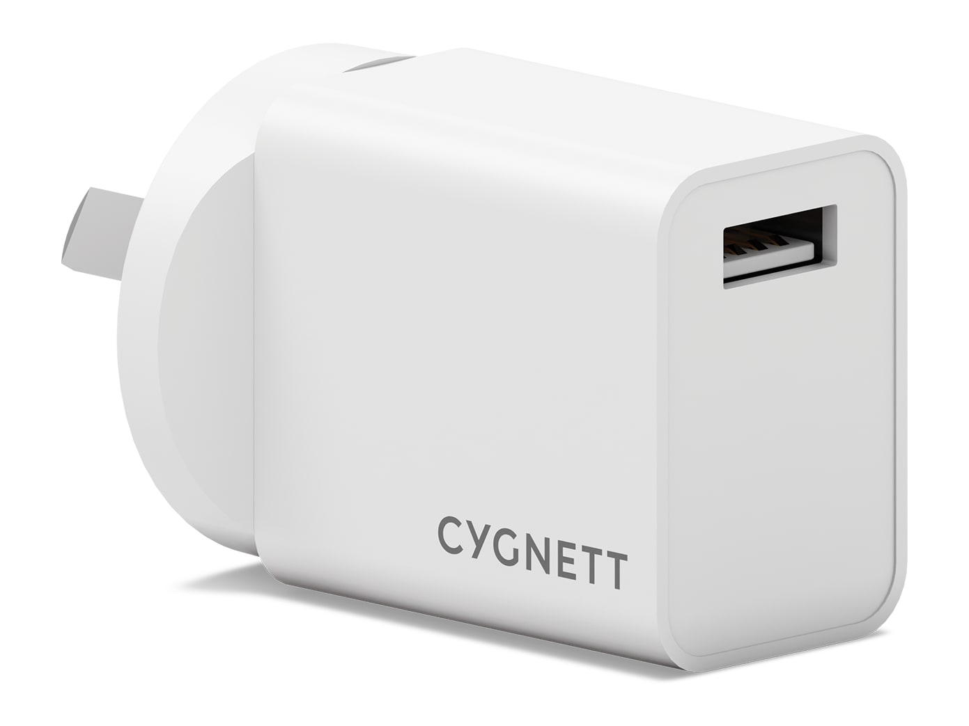 Cygnett - PowerPlus 12W USB-A Wall Charger - White Wall Chargers