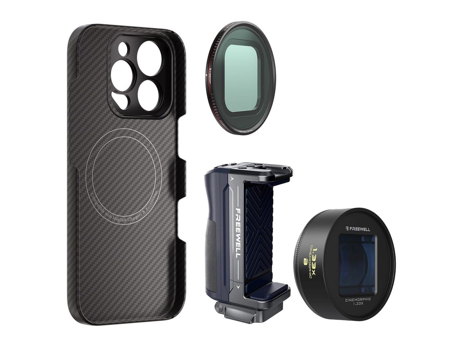Freewell - iPhone Pro Filmmaker Cine Pro Kit Blue / iPhone 16 Pro Camera Accessories - Blue