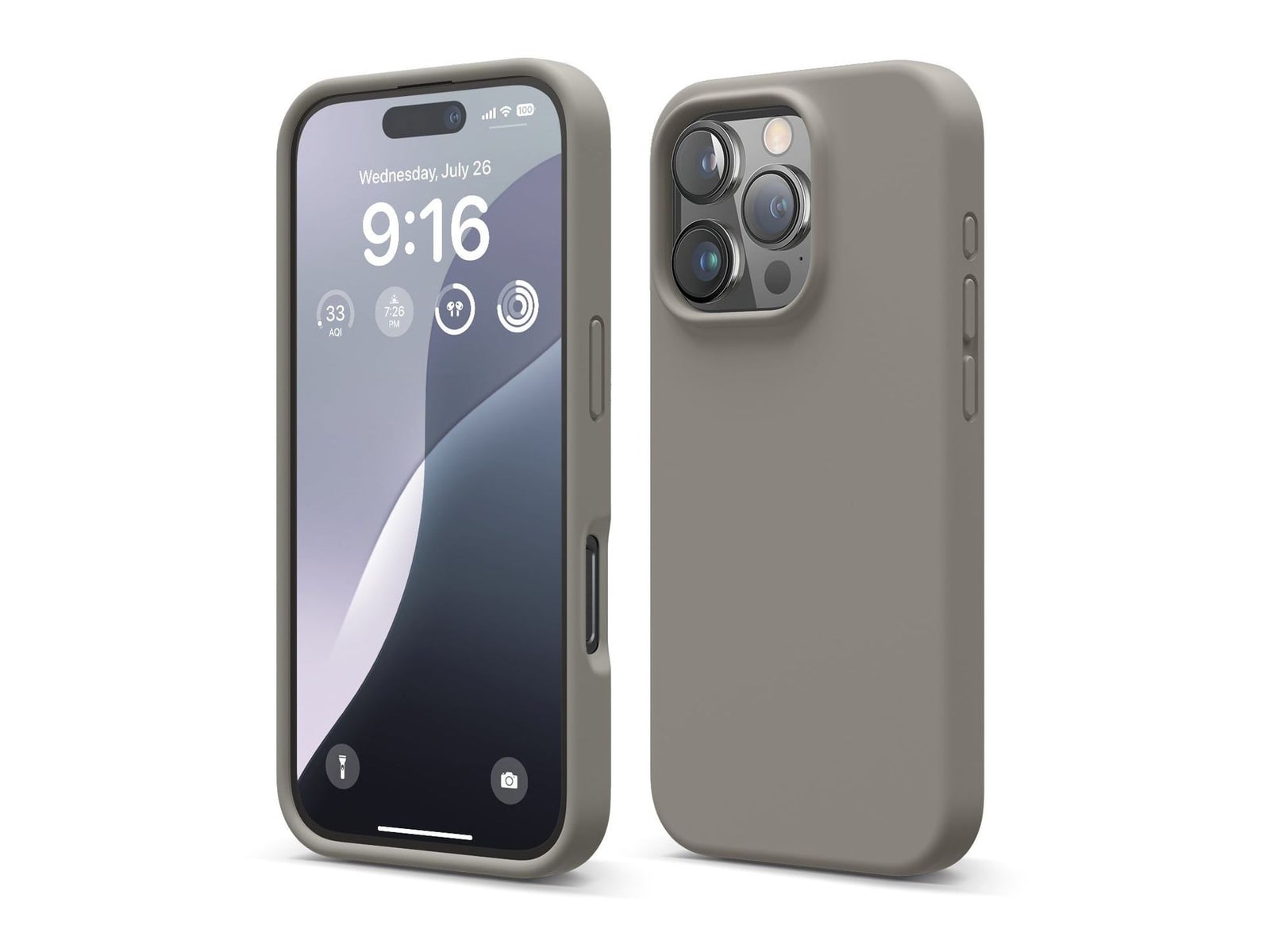 elago - Premium Silicone Case - iPhone 16 Pro - Medium Gray