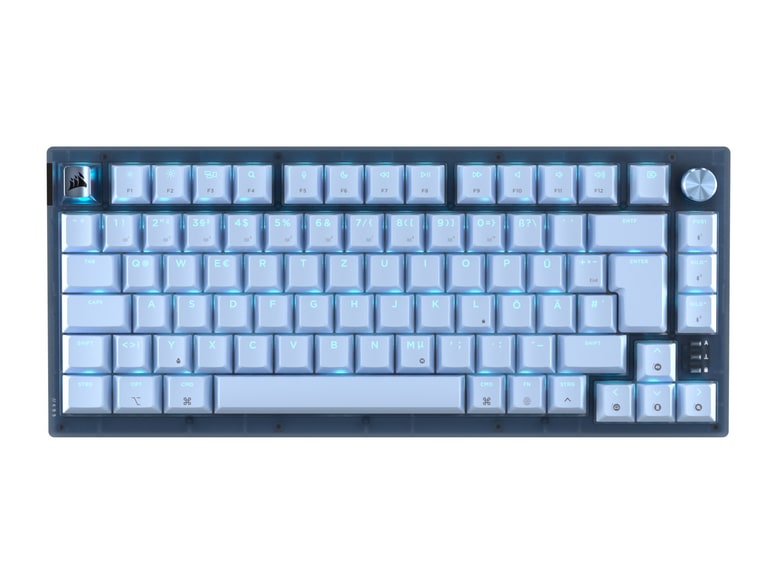 Corsair - K65 PLUS 75% Wireless Mechanical Keyboards - Glacier Blue