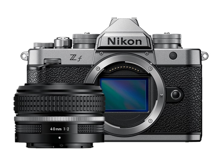 Nikon - Z f 24.5MP Mirrorless Cameras with 40mm f/2 (SE) Lens - Silver