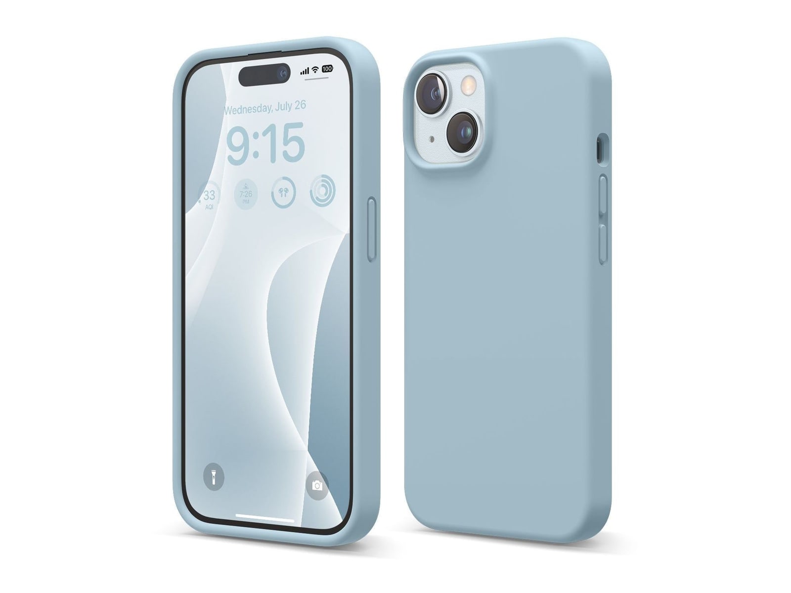 elago - Premium Silicone Case - iPhone 15 - Sky Blue