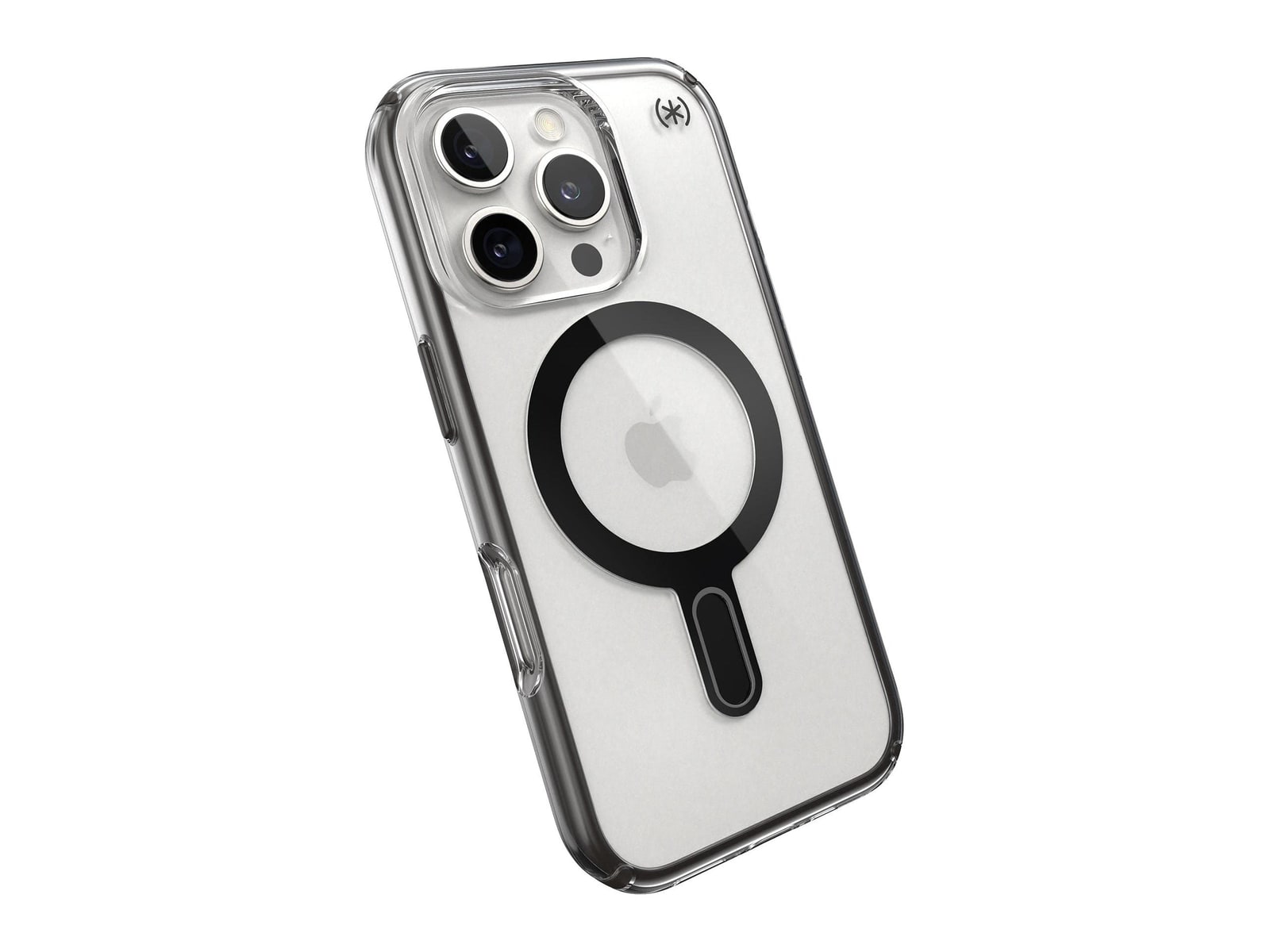 Speck - Presidio Perfect-Clear MagSafe with ClickLock - iPhone 16 Pro - Clear/Frosted Black