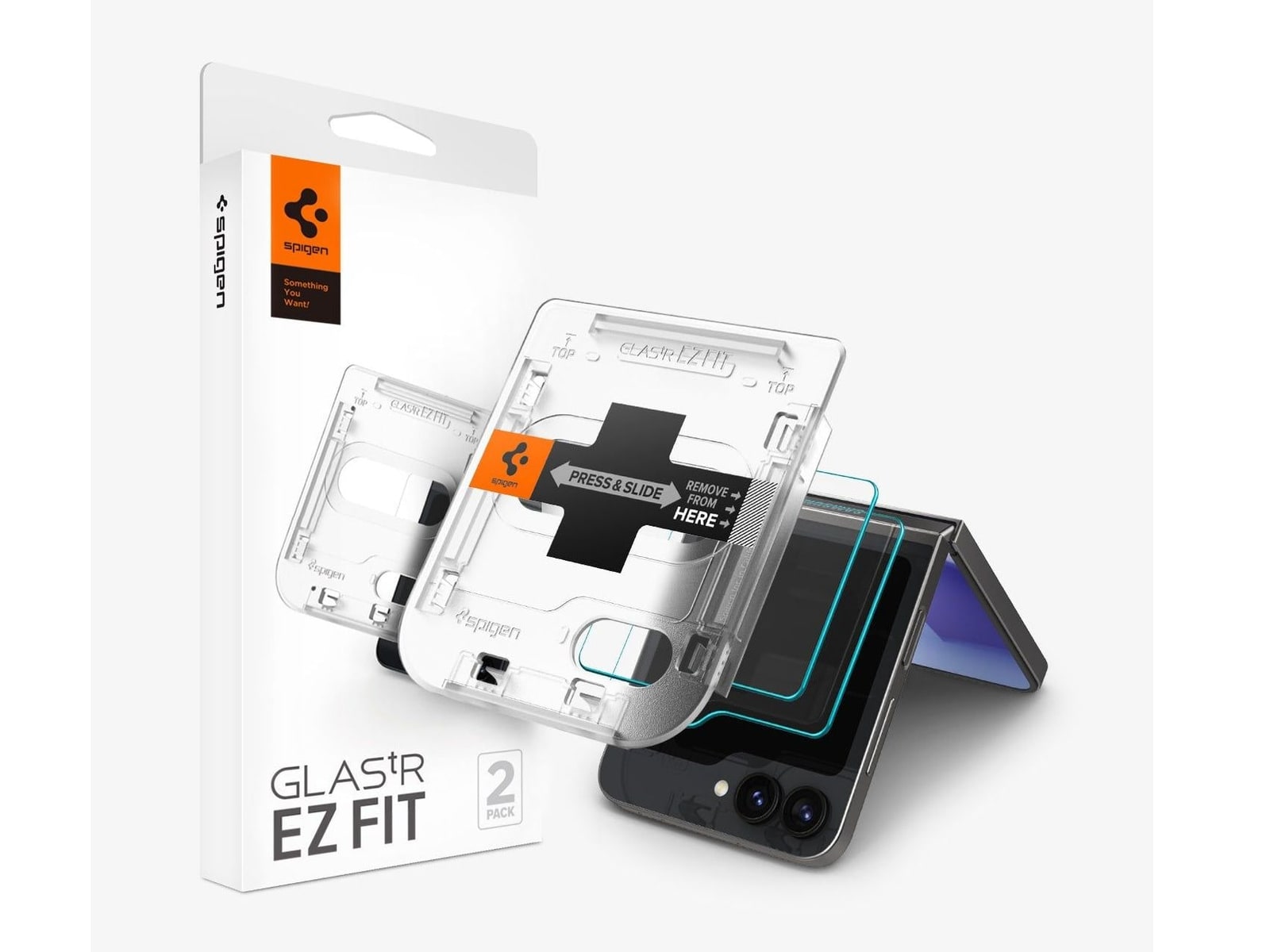 Spigen - GLAS.tR EZ Fit - Galaxy Z Flip 7 FE - Clear