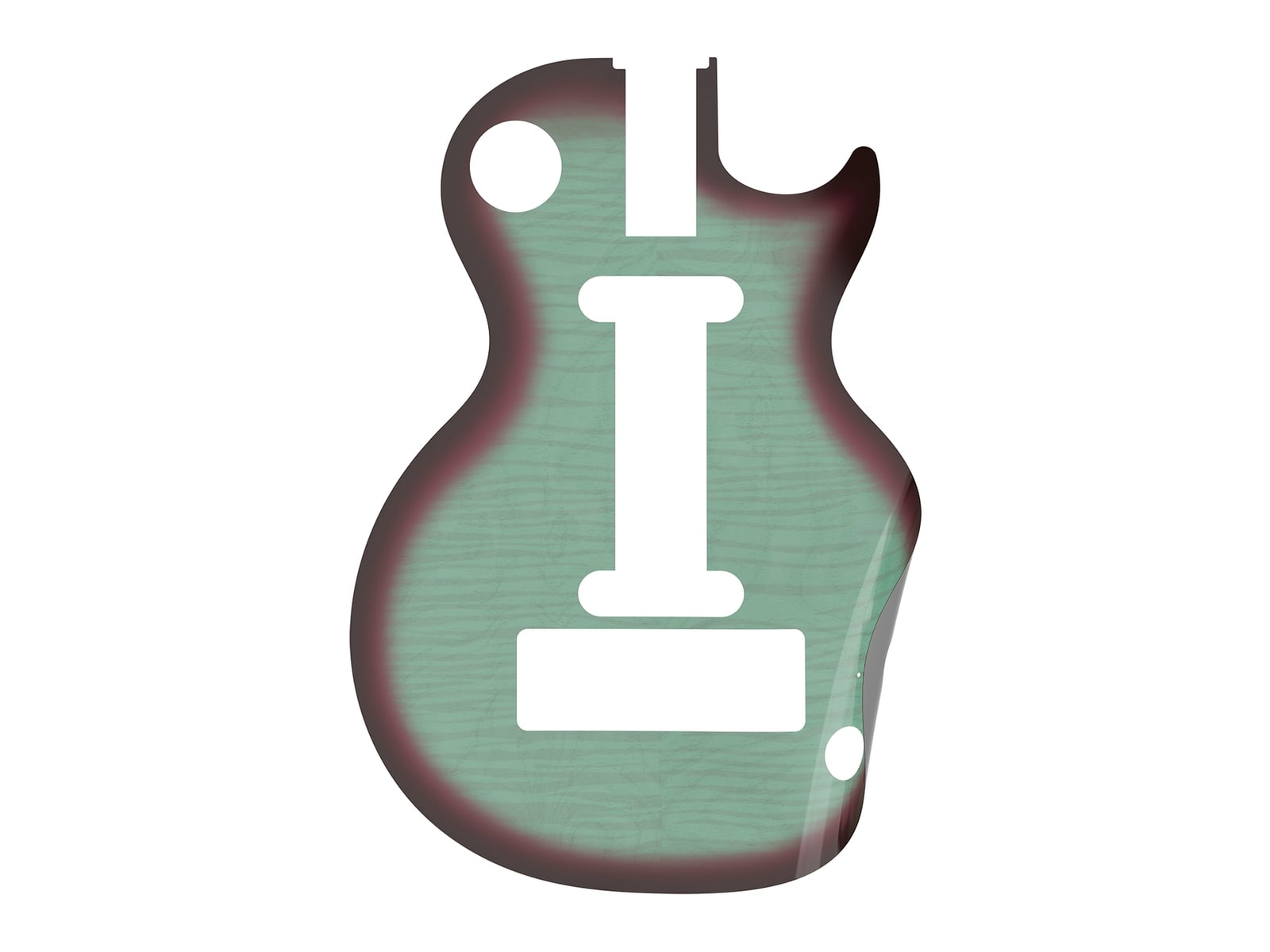 CRKD - Gibson Les Paul Faceplate Skin Aqua Fade Gloss