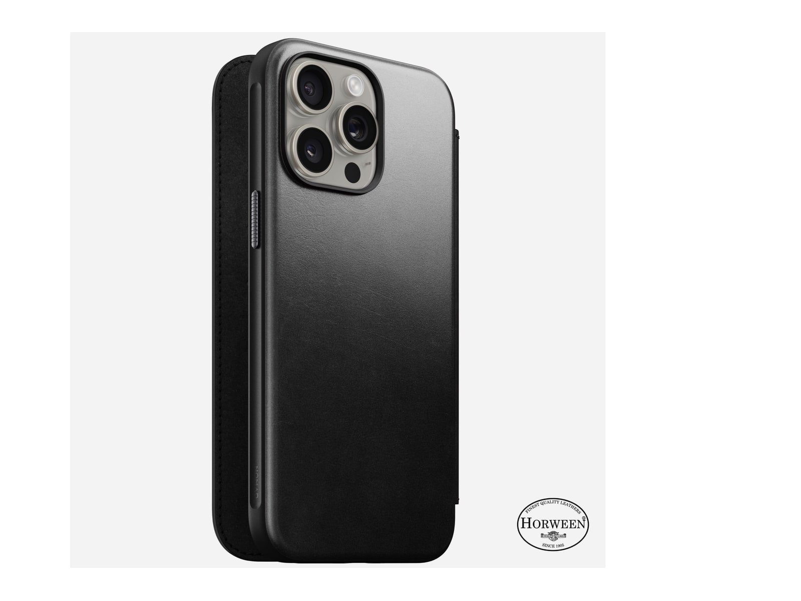 Nomad - Modern Leather Folio (Horween) - iPhone 15 Pro Max - Black