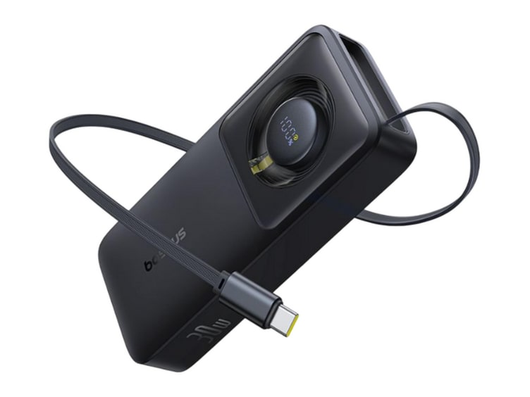 Baseus - Free2Pull 10000mAh 30W with USB-C Cable Black Power Banks