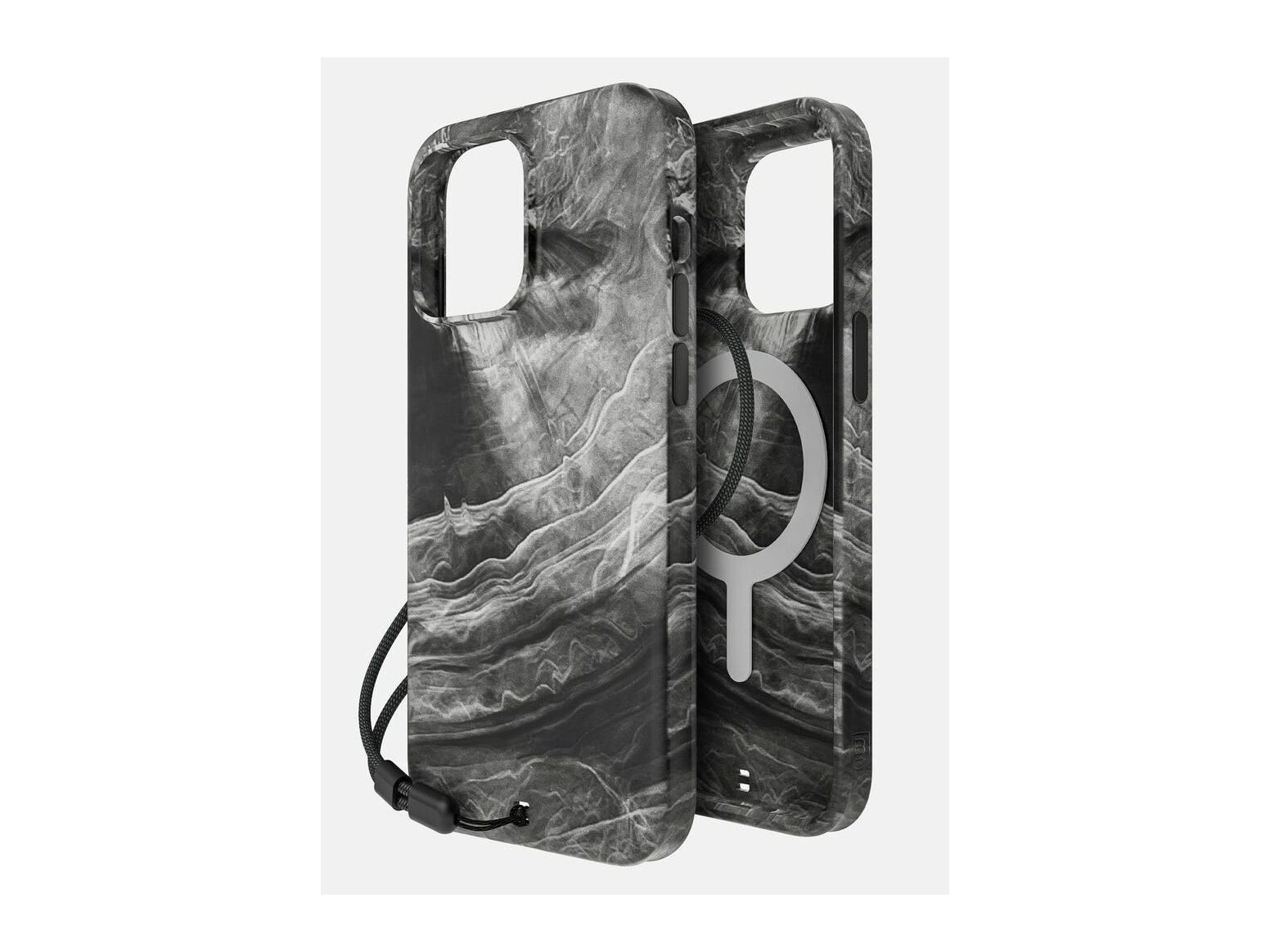 BodyGuardz - Carve MagSafe Marble iPhone 15 Pro Max - Black