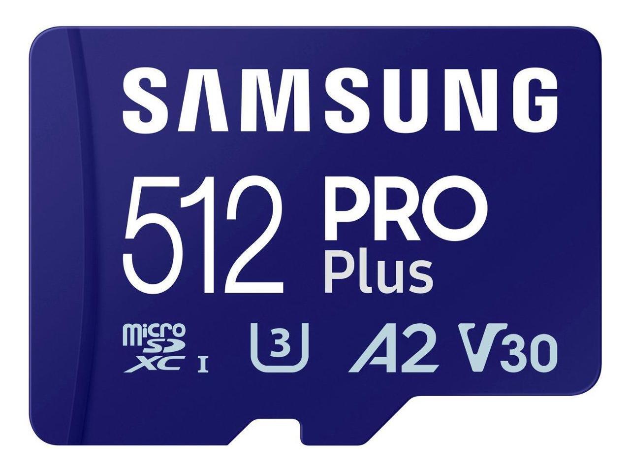 Samsung - PRO Plus 512 GB Storage Drives - UHS-I / U3 / Class 10 / A2 / V30