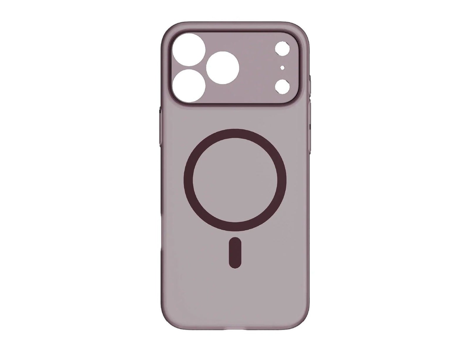 MOMAX - Soma Slim Ultra-Thin Magnetic Case - iPhone 18 Pro Max - Transparent Dusky Cherry