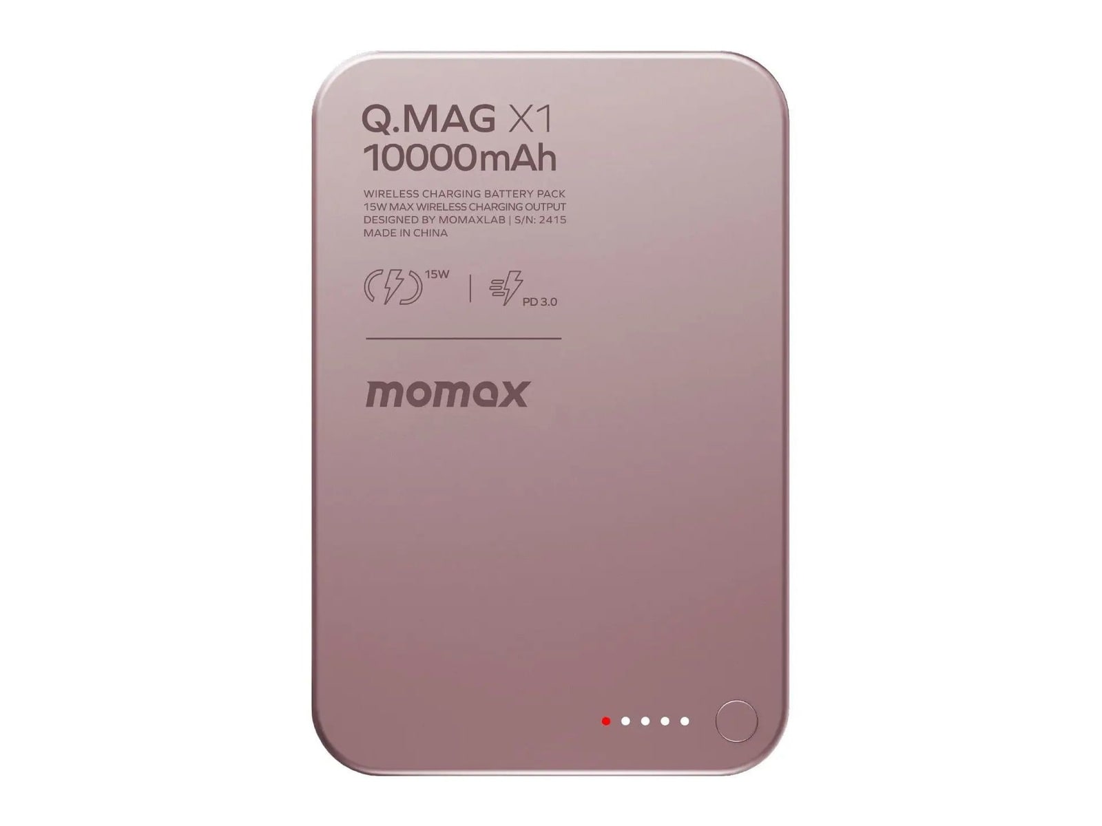 MOMAX - Q.Mag X1 Magnetic Wireless Power Bank 10000mAh - Gen 2 Pink Power Banks