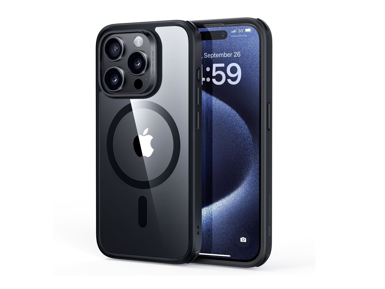 ESR - Classic Hybrid Case (HaloLock) - iPhone 15 Pro - Clear Black