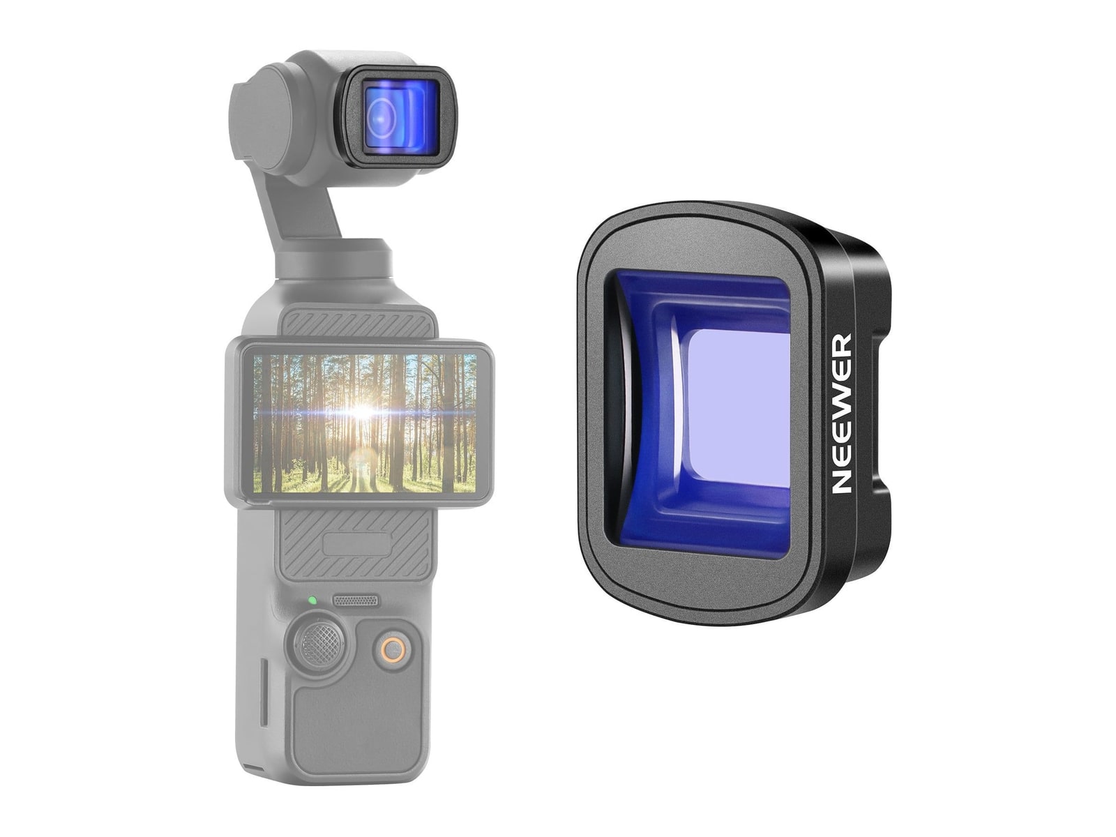 Neewer - LS-44 Pro 1.2X Blue Anamorphic Lens For DJI Osmo Pocket 3 / Pocket 4 & Xtra Muse Camera Accessories