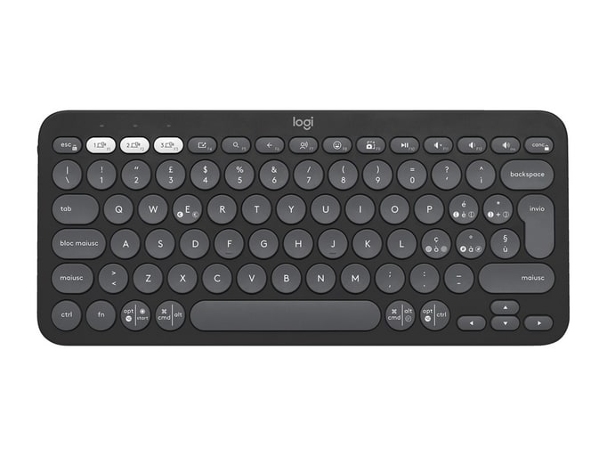 Logitech - K380s Pebble Keys 2 Italian Layout Wireless Keyboards - Graphite (UK)