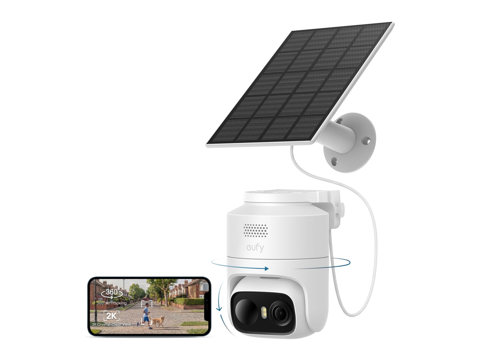 Eufy - eufyCam C37 2K Security Camera with Solar panel Security Cameras