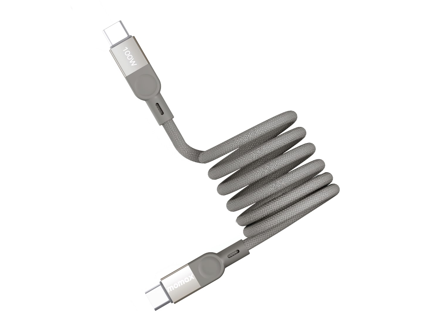 MOMAX - Mag.Link Magnetic USB-C to USB-C Cable 100W Up to 2m Titanium USB-C Cables